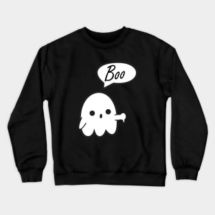 Thumbs down cute ghost boo Crewneck Sweatshirt